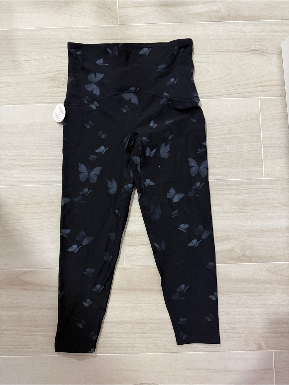 SPANX Black Butterfly-Print High-Waist Leggings